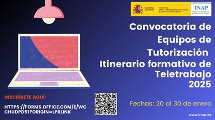 Convocatoria para la selección de Equipos de Tutorización para el Itinerario formativo de Teletrabajo 2025